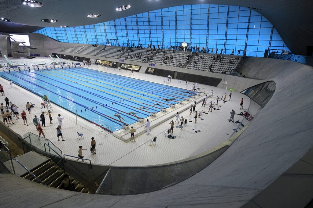 London Aquatics Centre East Bank London