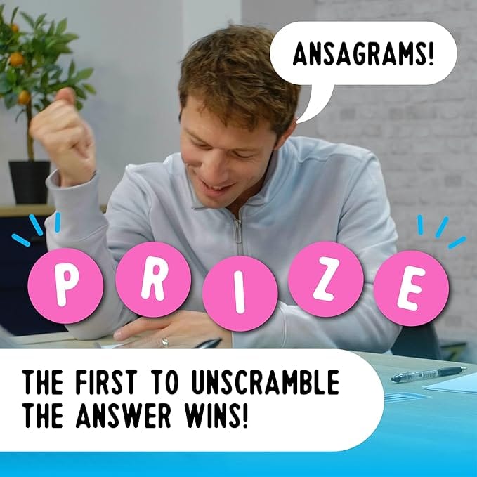 Man playing Ansagrams game